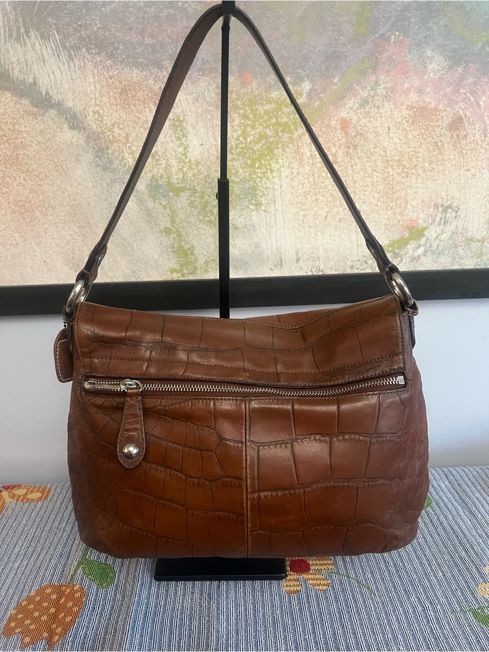 Coach Signature Ashley Shoulder Bag Brown Leather Purse Handbag F17646 - Picture 6 of 14